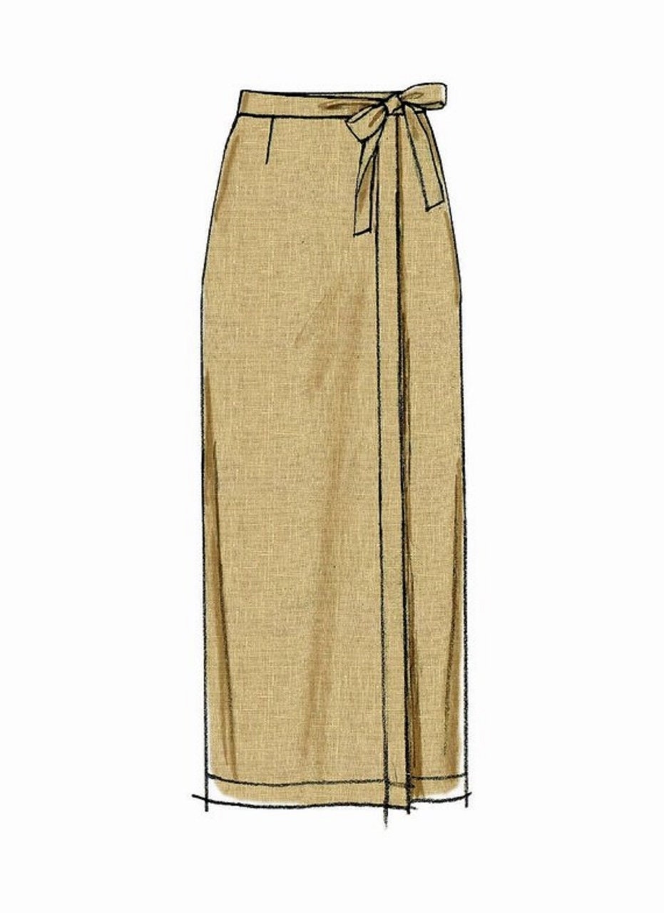 Sewing Pattern Women's Wrap Skirt Pattern Learn to Sew Etsy