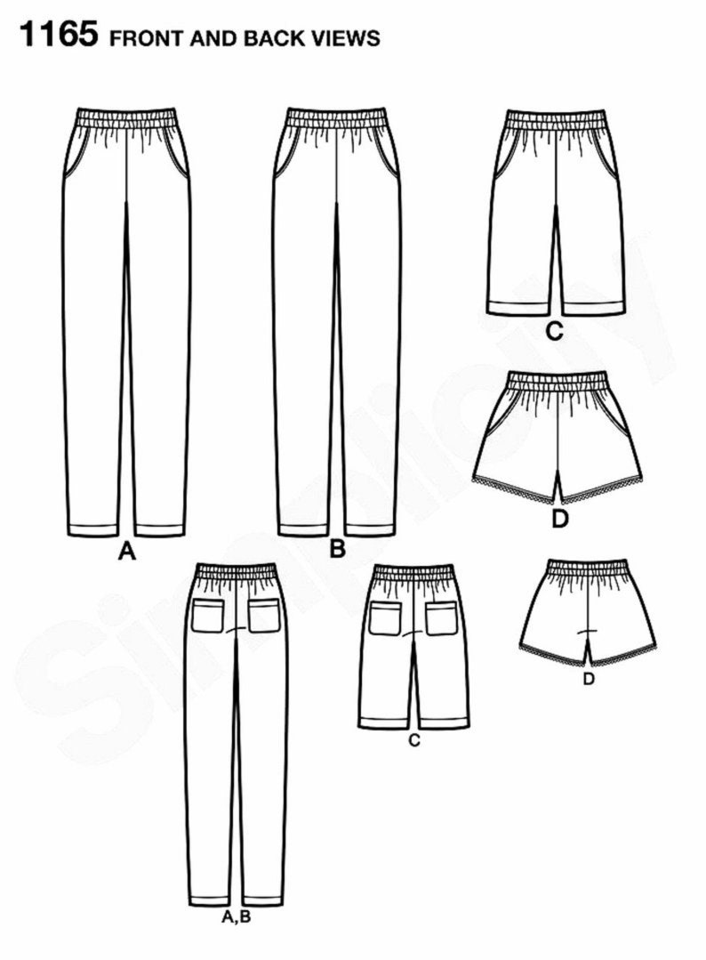Sewing Pattern Easy to Sew Pullon Tapered Pants Pattern Etsy