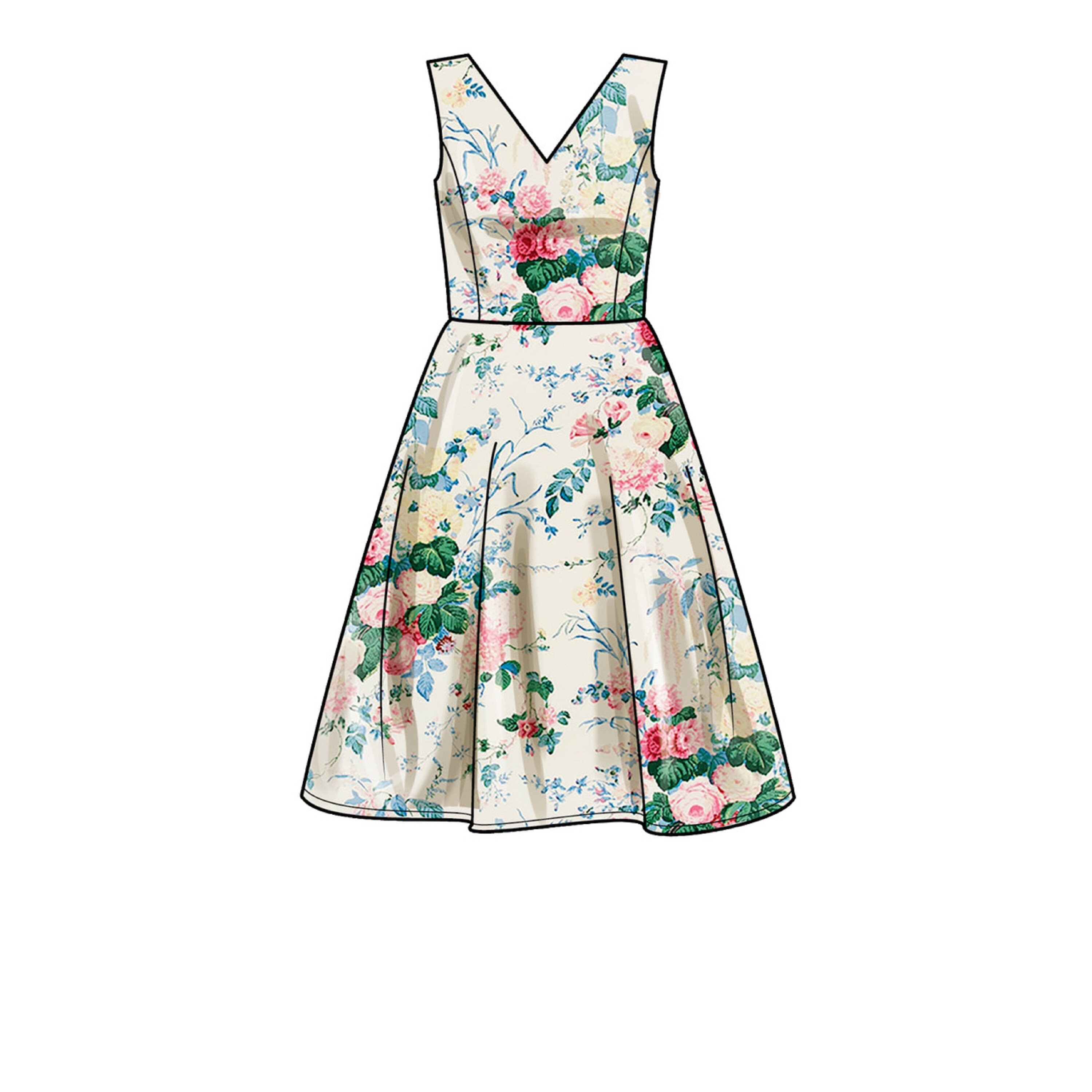 Sewing Pattern Women's Dress Pattern, Dress With Jacket Pattern, V Neck ...