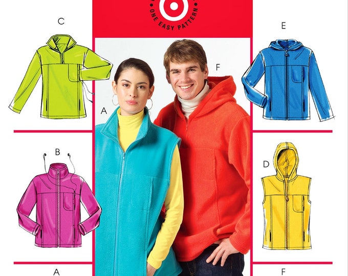 Sewing Pattern Unlined Fleece Jacket Pattern, Outdoor Fleece Vest