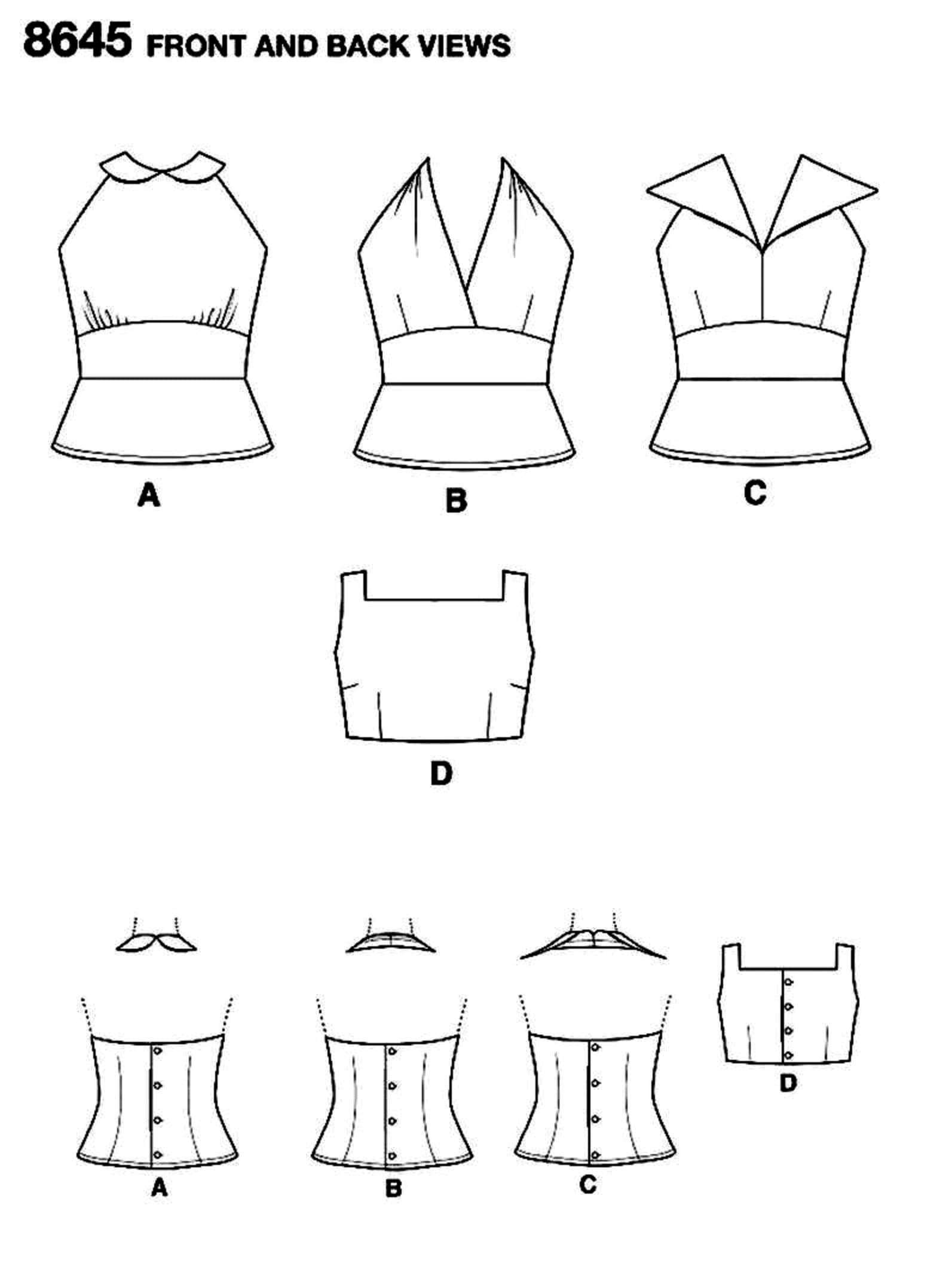 Sewing Pattern Halter Tops Pattern Vintage Halter Tops Etsy