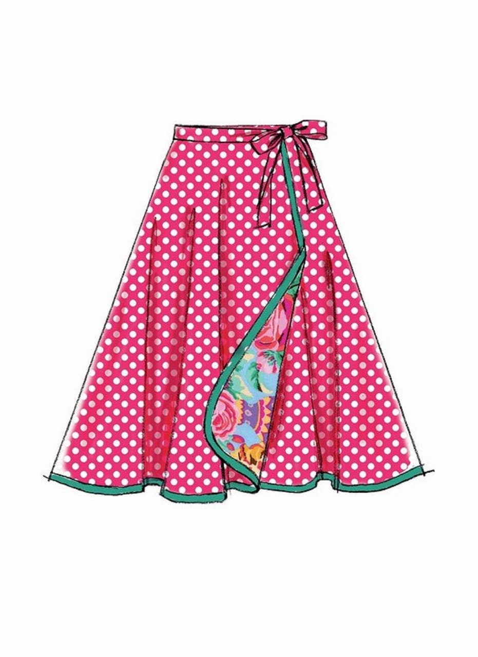 Sewing Pattern Women's Wrap Skirt Pattern Learn to Sew | Etsy
