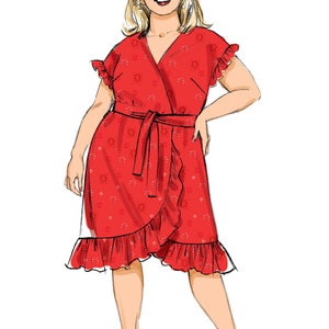 Sewing Pattern Women&#39;s Wrap Dress Pattern, Butterick Sewing Pattern 6873