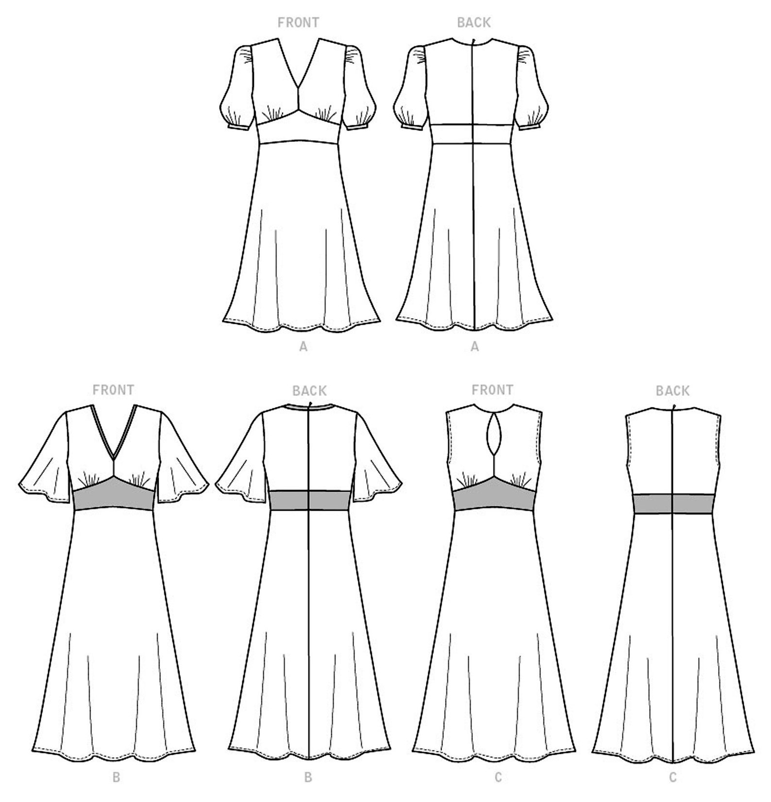 Sewing Pattern Flared Dress Pattern Loose Fit Dress Pattern Etsy