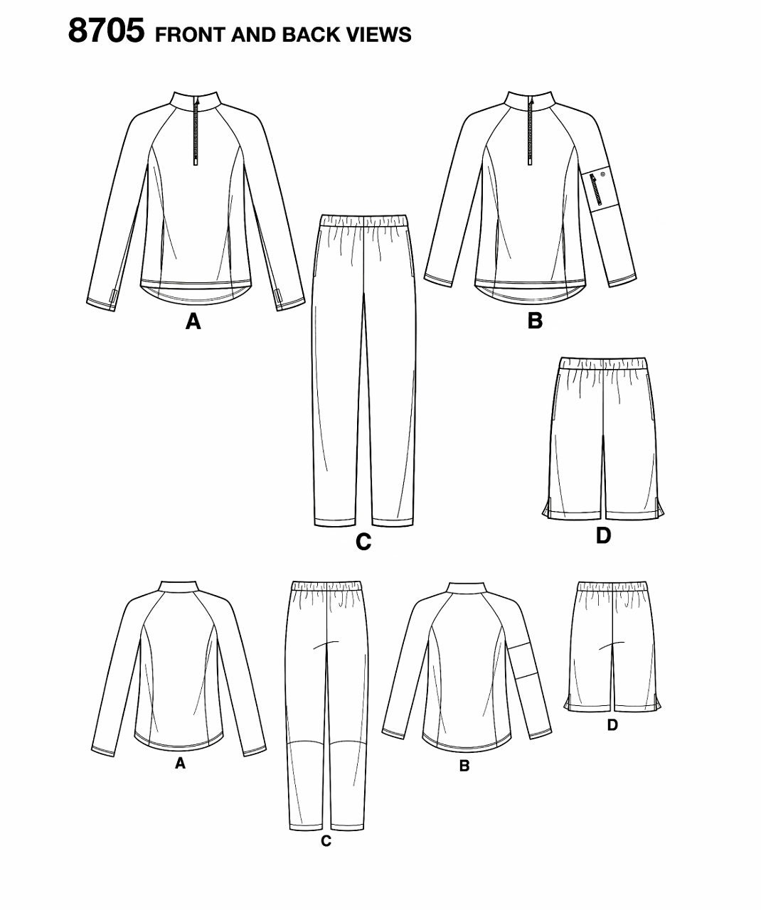 Sewing Pattern Men's Activewear Pattern Men's | Etsy