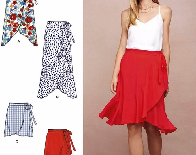 Sewing Pattern Women's Wrap Skirt Pattern, Misses' Wrap Skirt Pattern