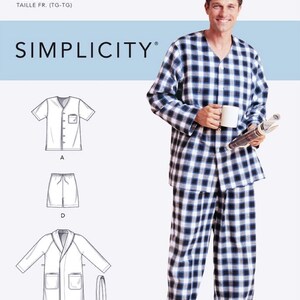 Sewing Pattern for Men's Pajama's and Robe Men's | Etsy