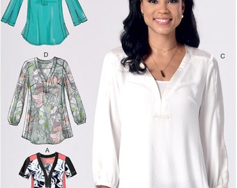 McCall's Sewing Pattern Women's Loose Fit Pullover Tops Pattern, McCall's Sewing Pattern 7357