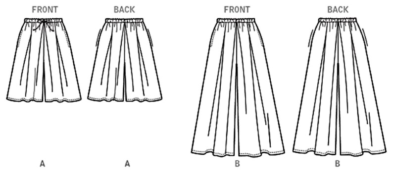 Sewing Pattern Women's Culottes Pattern Wide Leg Crops | Etsy