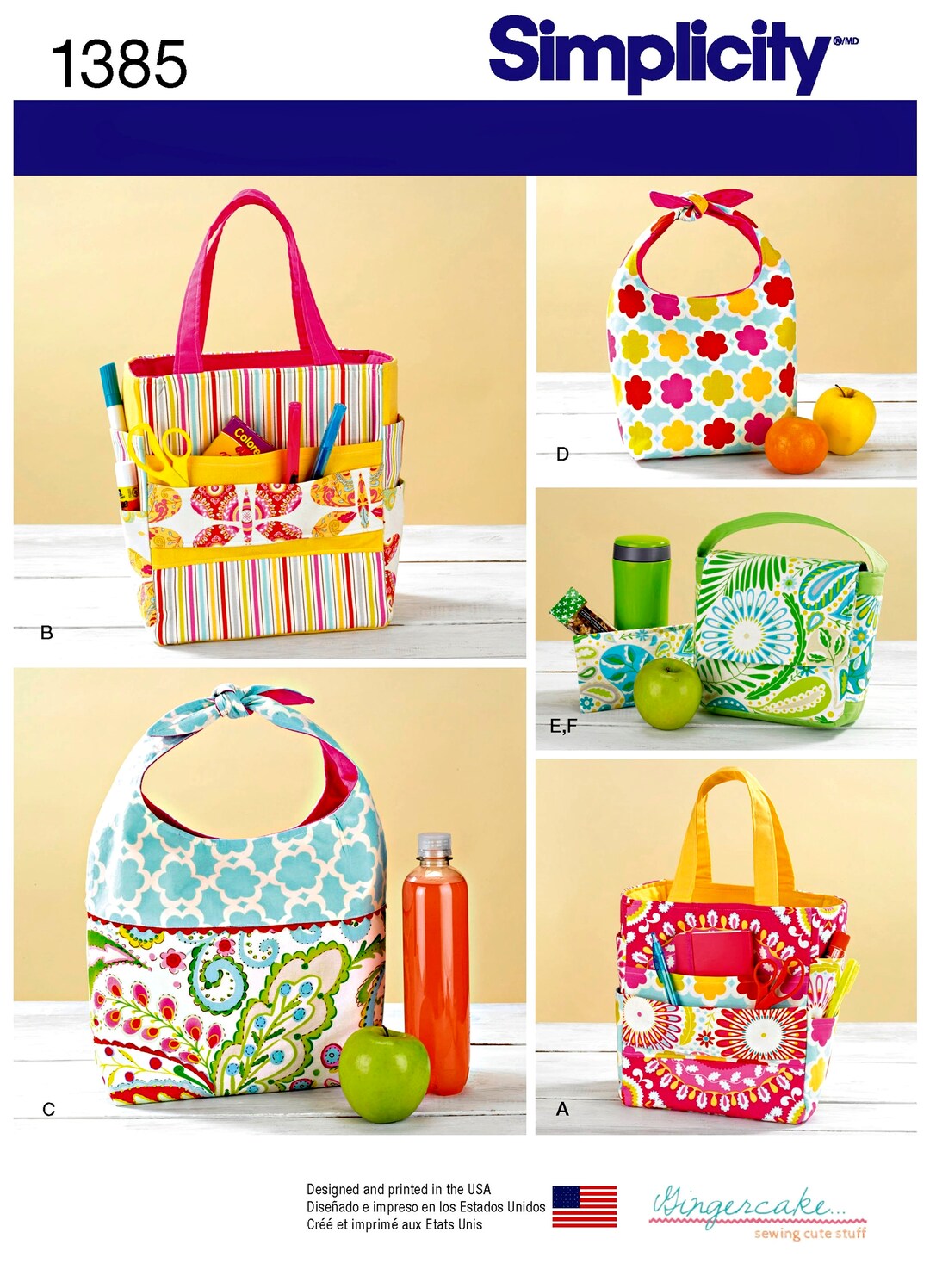Sewing Pattern for Cloth Lunch Bags Pattern Snack Bag Etsy