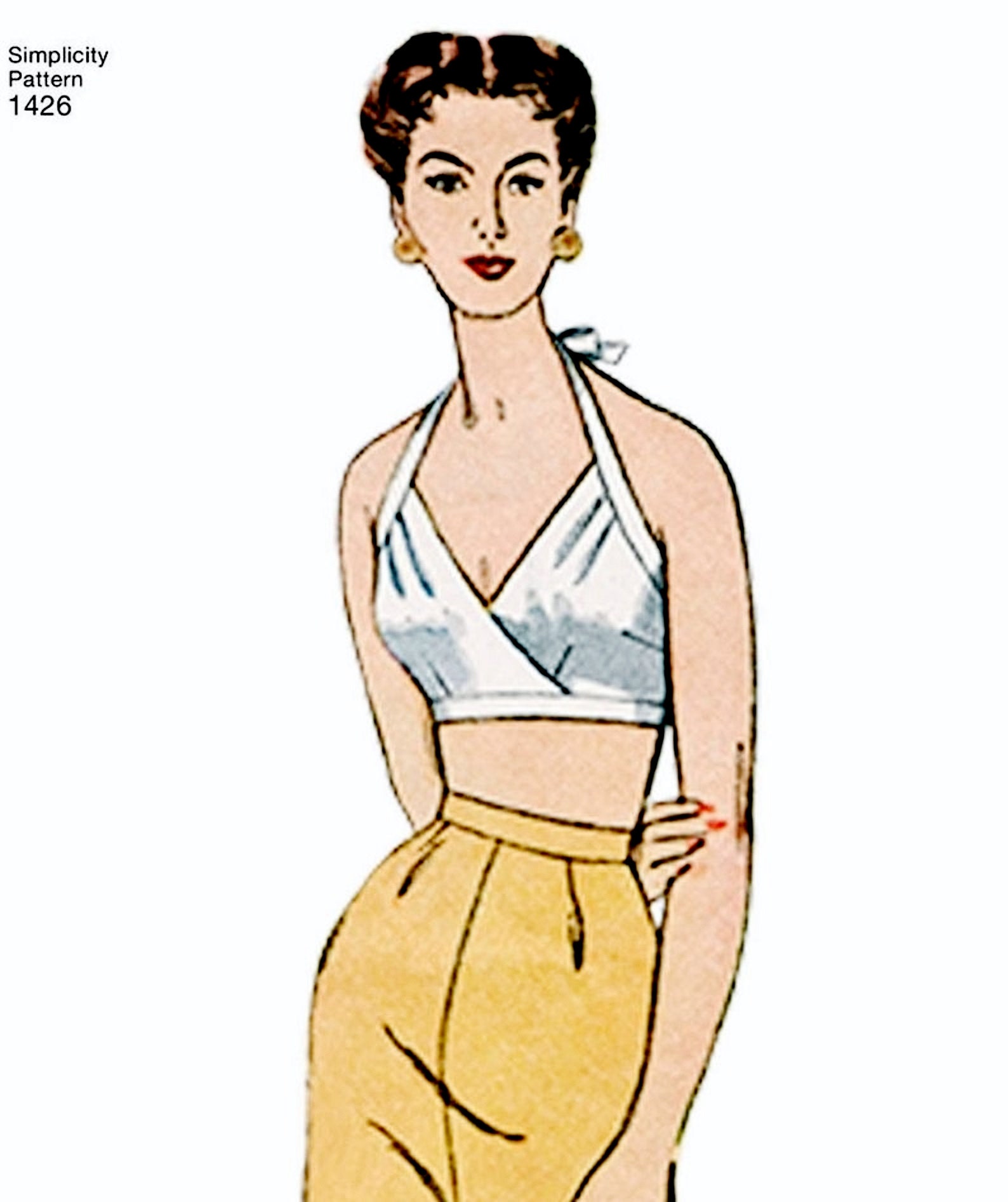 Sewing Pattern Women's Halter Top Pattern Misses Bra Tops Etsy