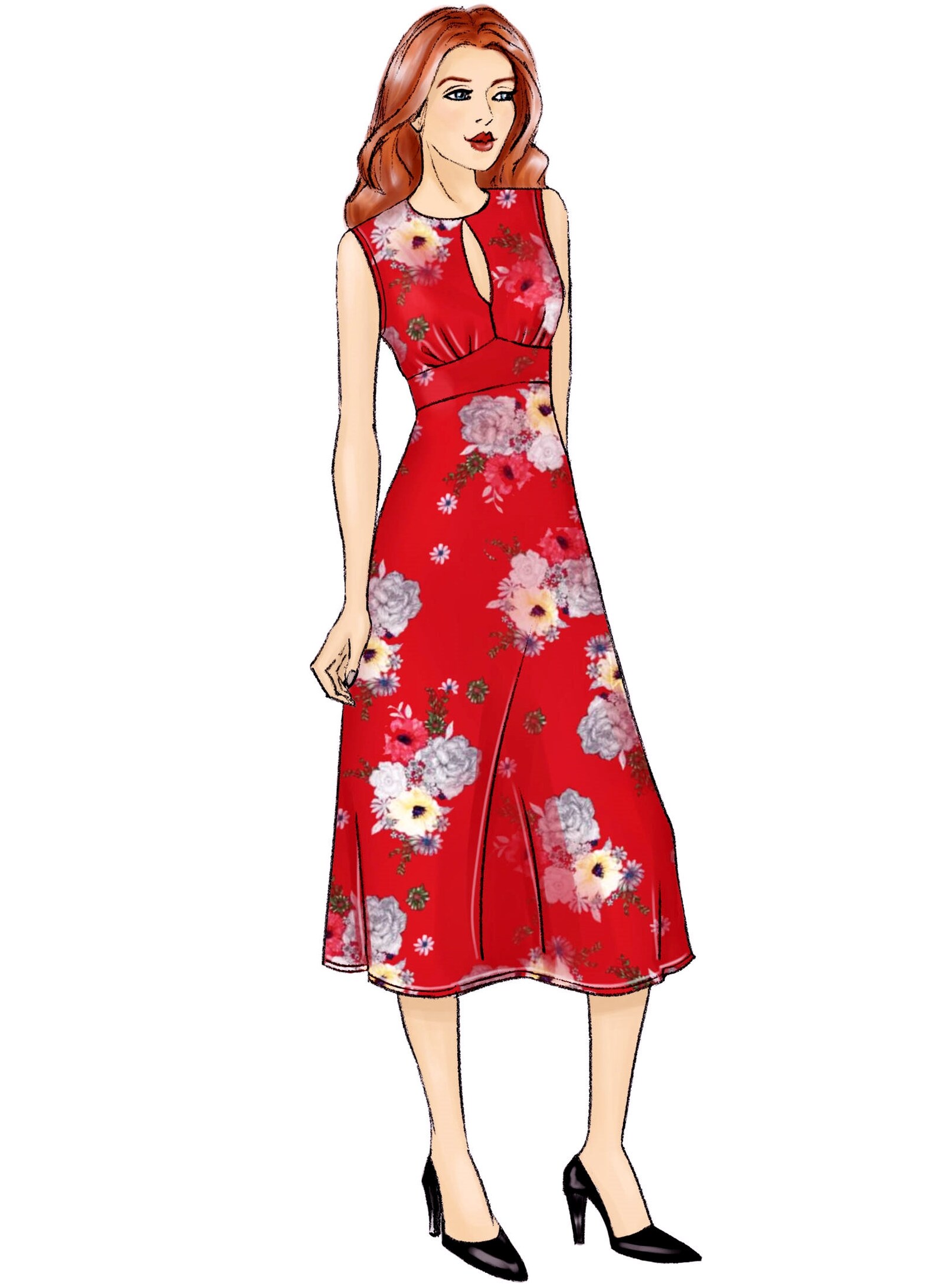 Sewing Pattern Flared Dress Pattern Loose Fit Dress Pattern Etsy