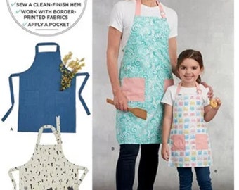 Sewing Pattern  Easy Apron Pattern, Learn to Sew Apron Pattern, Child and Adult Aprons Pattern, Simplicity Sewing Pattern 9411
