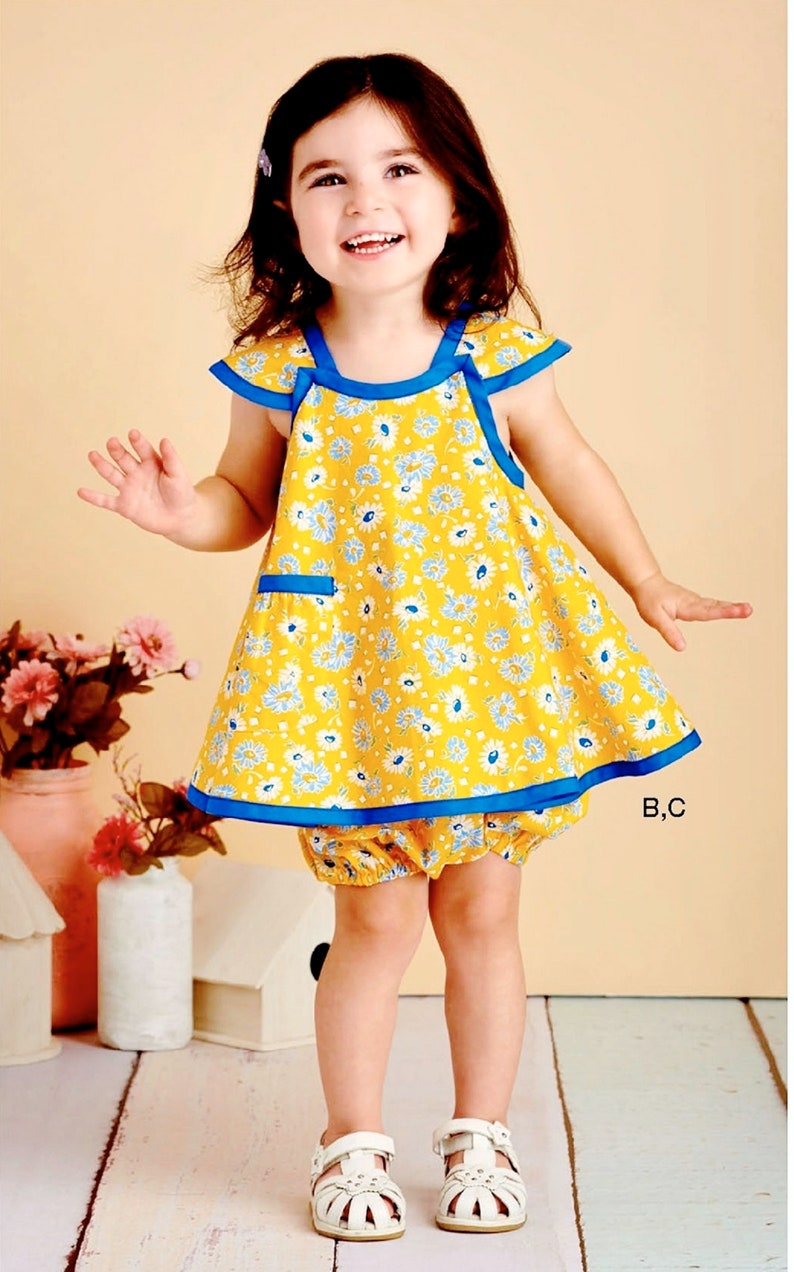 Sewing Pattern Toddlers' Pinafore Sundress and Panties Etsy