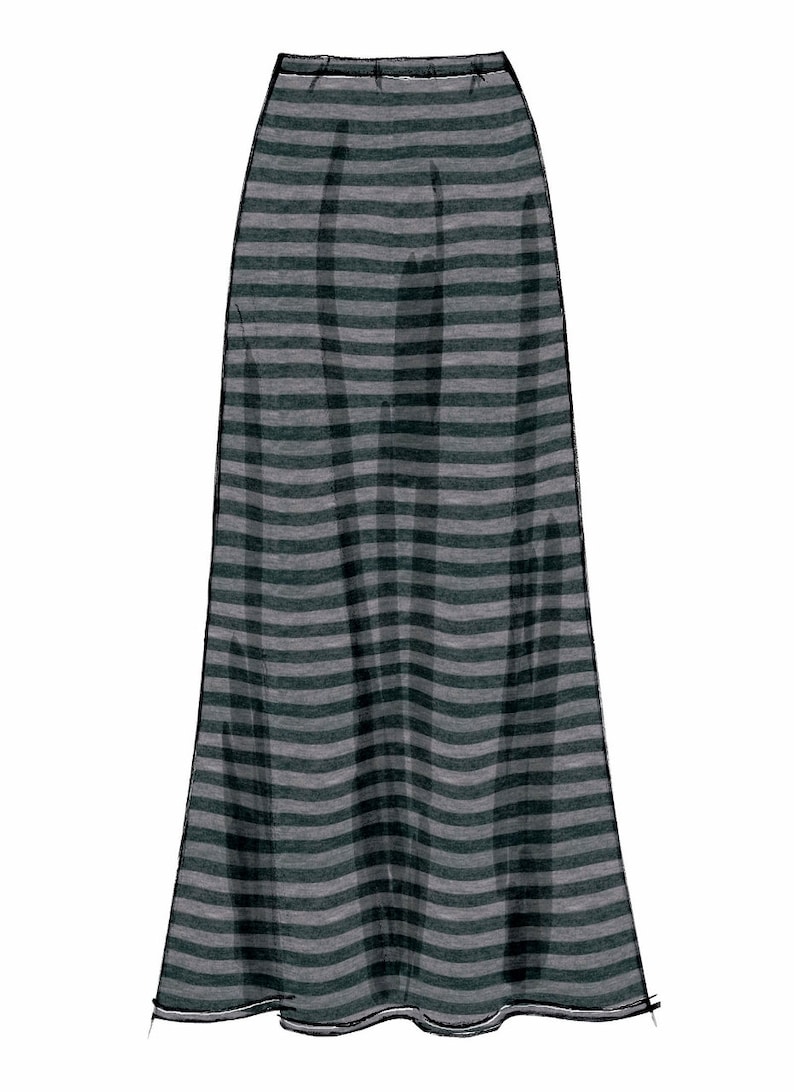 Sewing Pattern Easy Skirts Pattern Long Skirt Pattern Knit Etsy