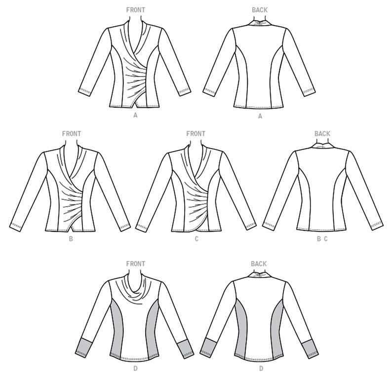 Sewing Pattern Long Sleeve Tops Pattern Stretch Knit Tops - Etsy