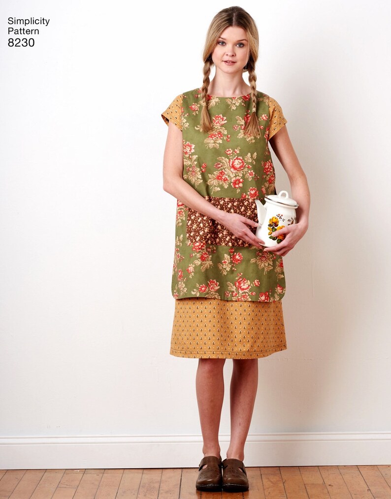 Sewing Pattern Apron Dress Pattern Reversible Tabard Apron Etsy