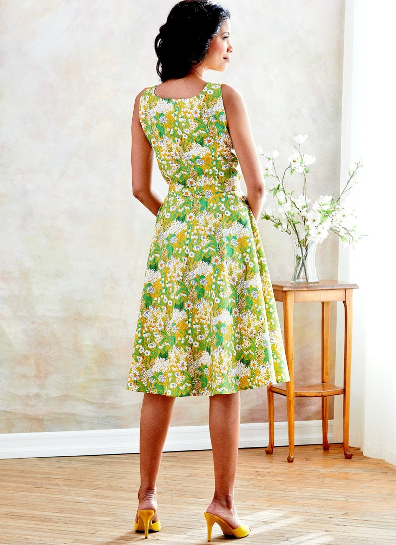 Sewing Pattern Sleeveless Dress Pattern Flared Dress Pattern | Etsy