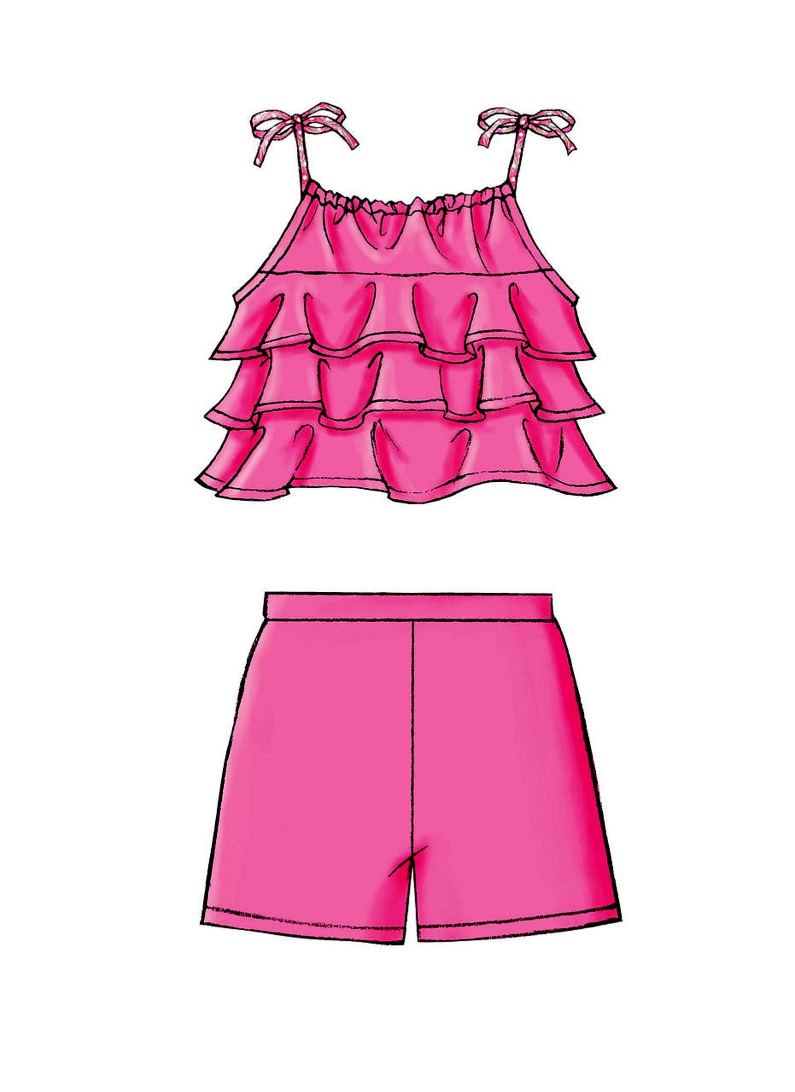 Sewing Pattern Girls' Halter Top Pattern Girls' Skort Etsy