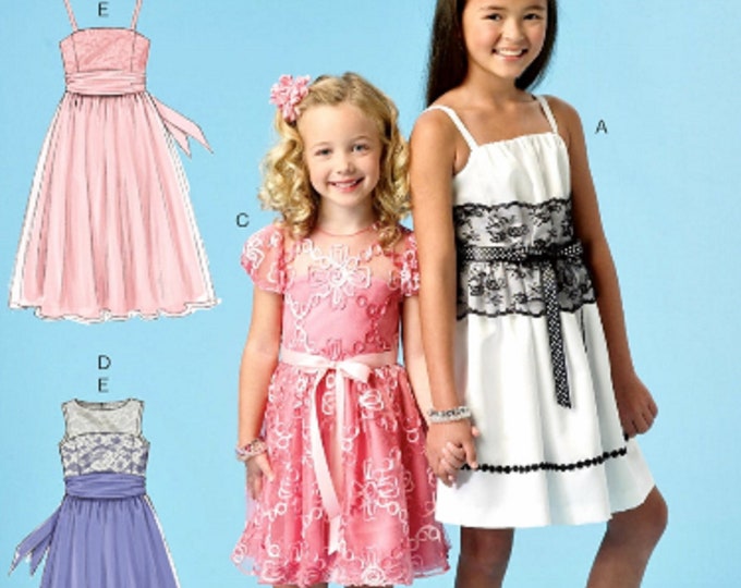 Sewing Pattern Girls' Dress Pattern, Little Girls' Sunday Dress Pattern ...
