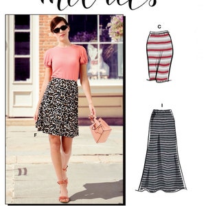 Sewing Pattern Easy Skirts Pattern, Long Skirt Pattern, Knit Skirt Pattern, McCall&#39;s Sewing Pattern 8055