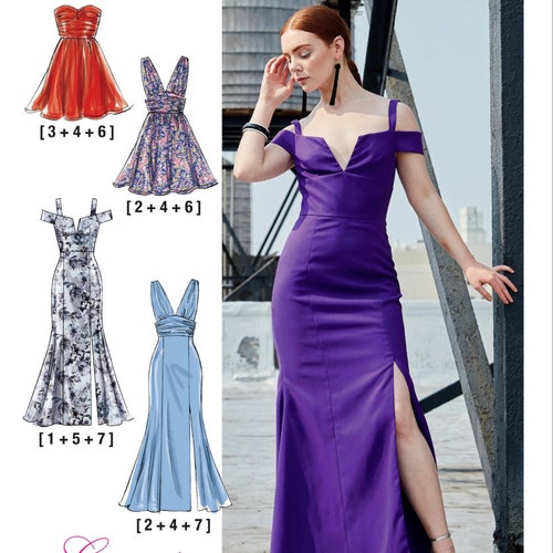 Evangeline's Elegant Ballgown Sizes 6/12m to 8 Girls PDF Pattern