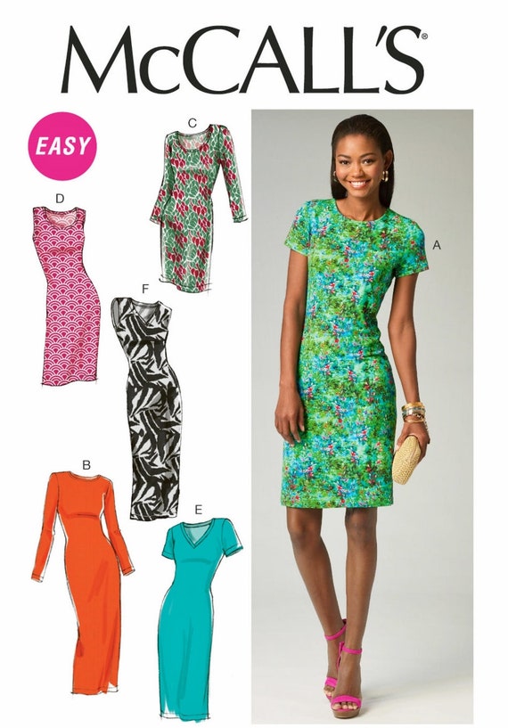 Sewing Pattern for Women's Easy Dress Pattern, Easy Pullover Dress