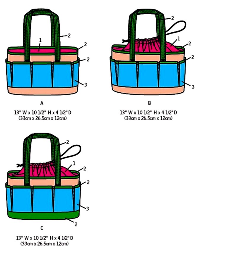 Sewing Pattern Project Tote Bags Pattern Bingo Bag Pattern Etsy