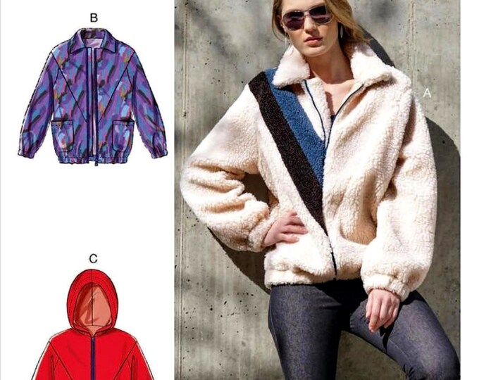 Sewing Pattern Women's Jacket Pattern, Lined Jacket Pattern, Hooded