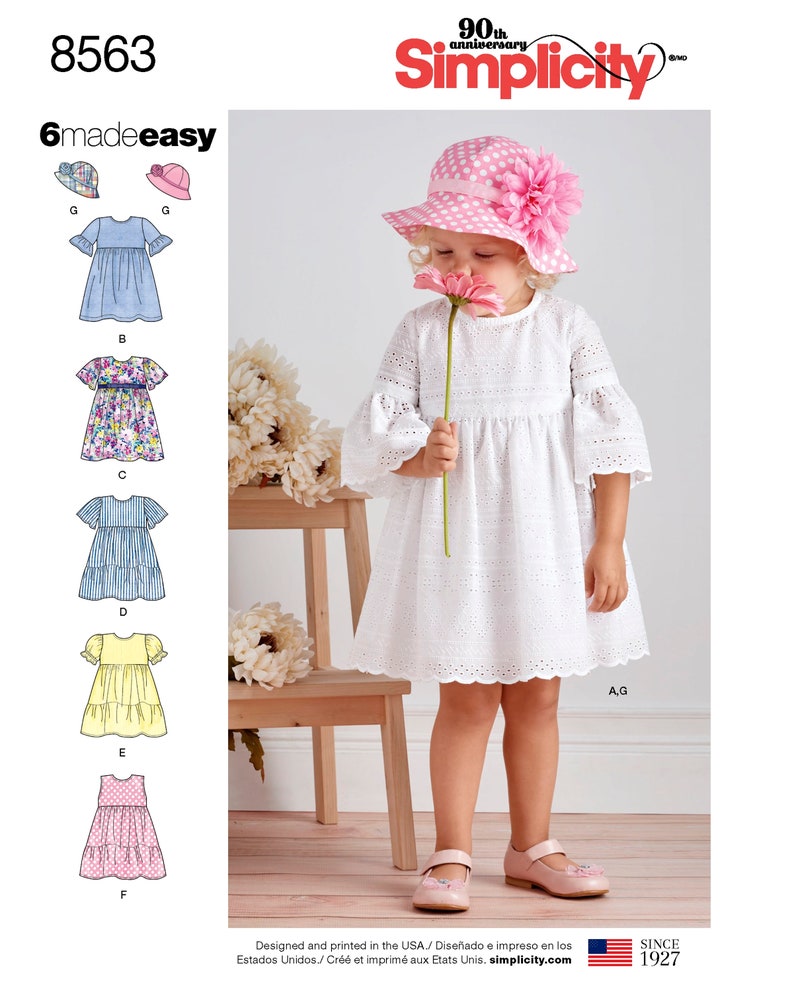 Sewing Pattern Little Girl's Dress Pattern Toddler's Etsy