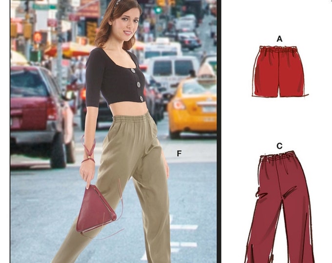 Sewing Pattern Elastic Waist Pants Pattern, Easy Shorts Pattern, Pants