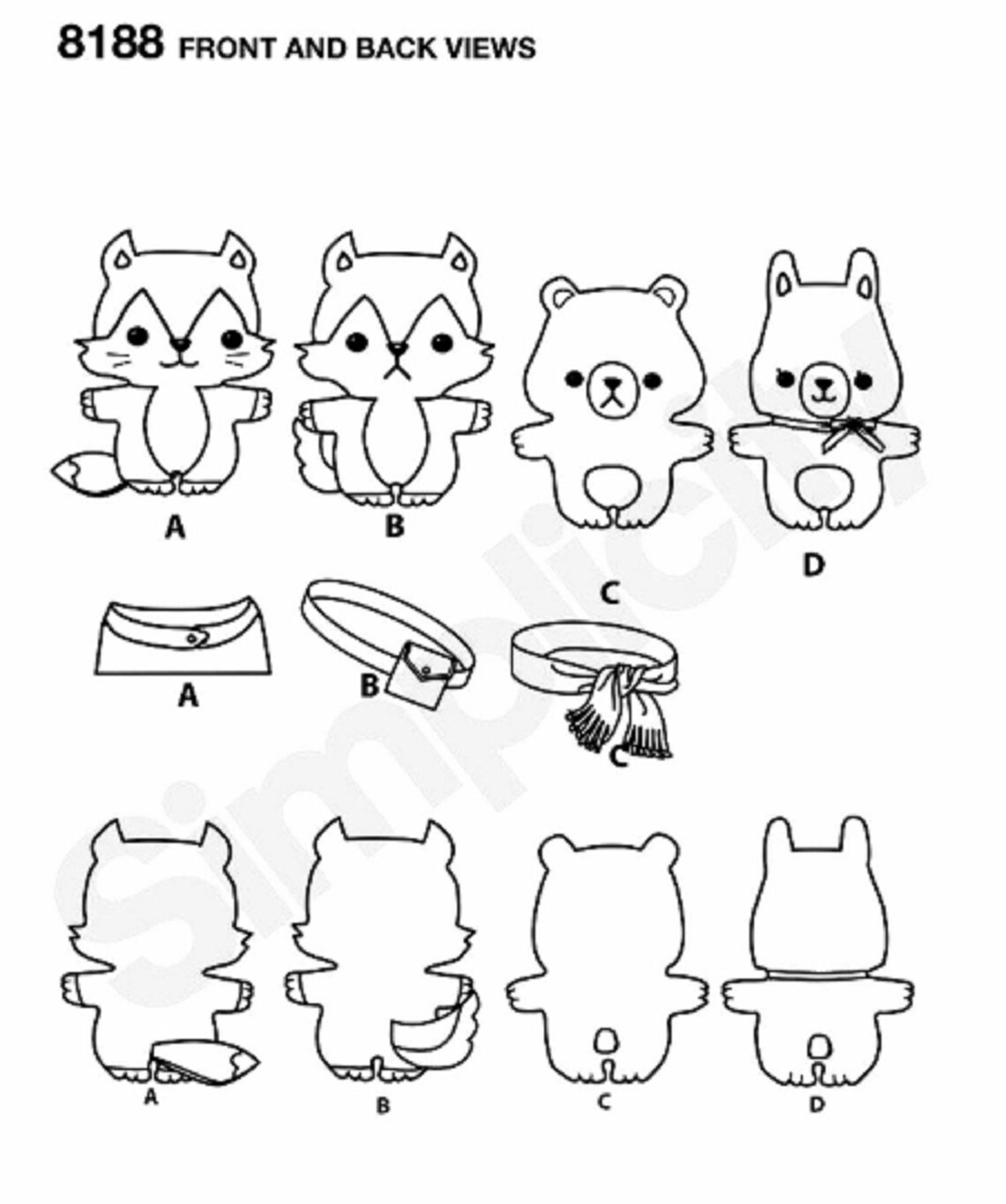 Sewing Pattern Easy Stuffed Animals Pattern Easy Fleece Etsy