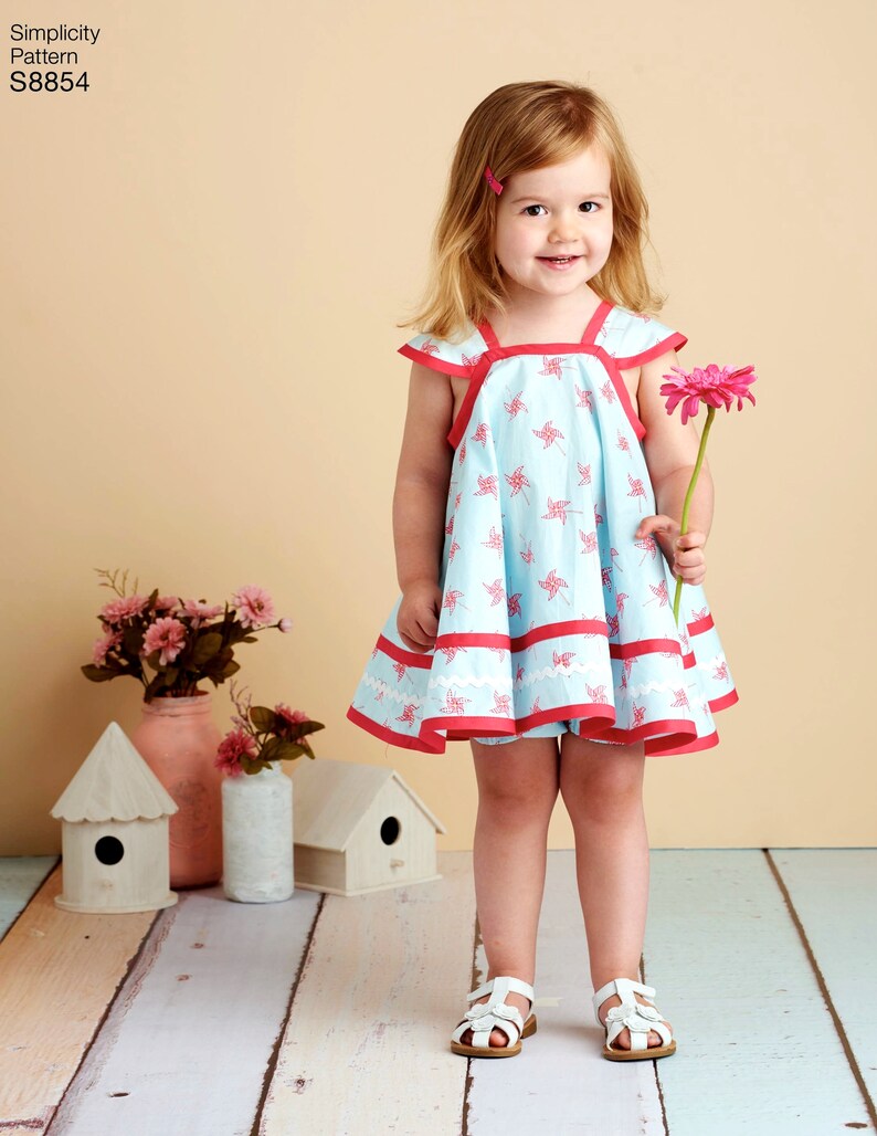 Sewing Pattern Toddlers' Pinafore Sundress and Panties Etsy