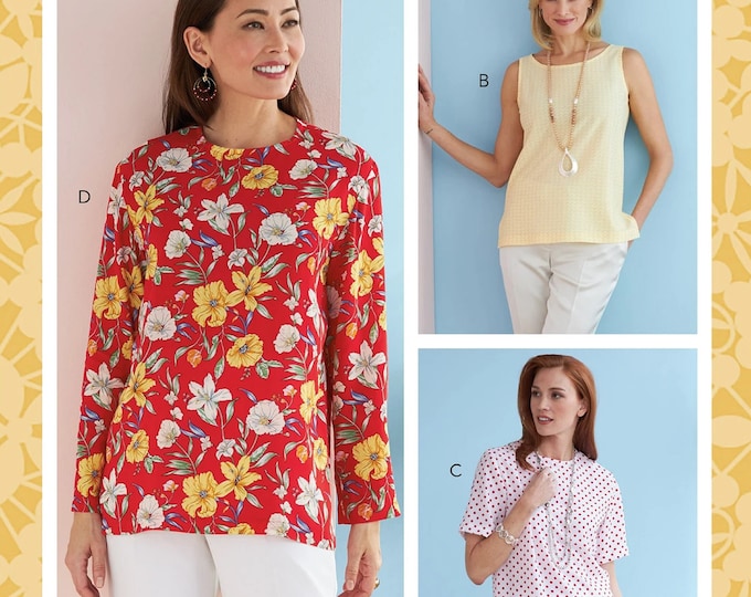 Sewing Pattern Women's Loose Fit Tops Pattern, Pullover Tops Pattern ...