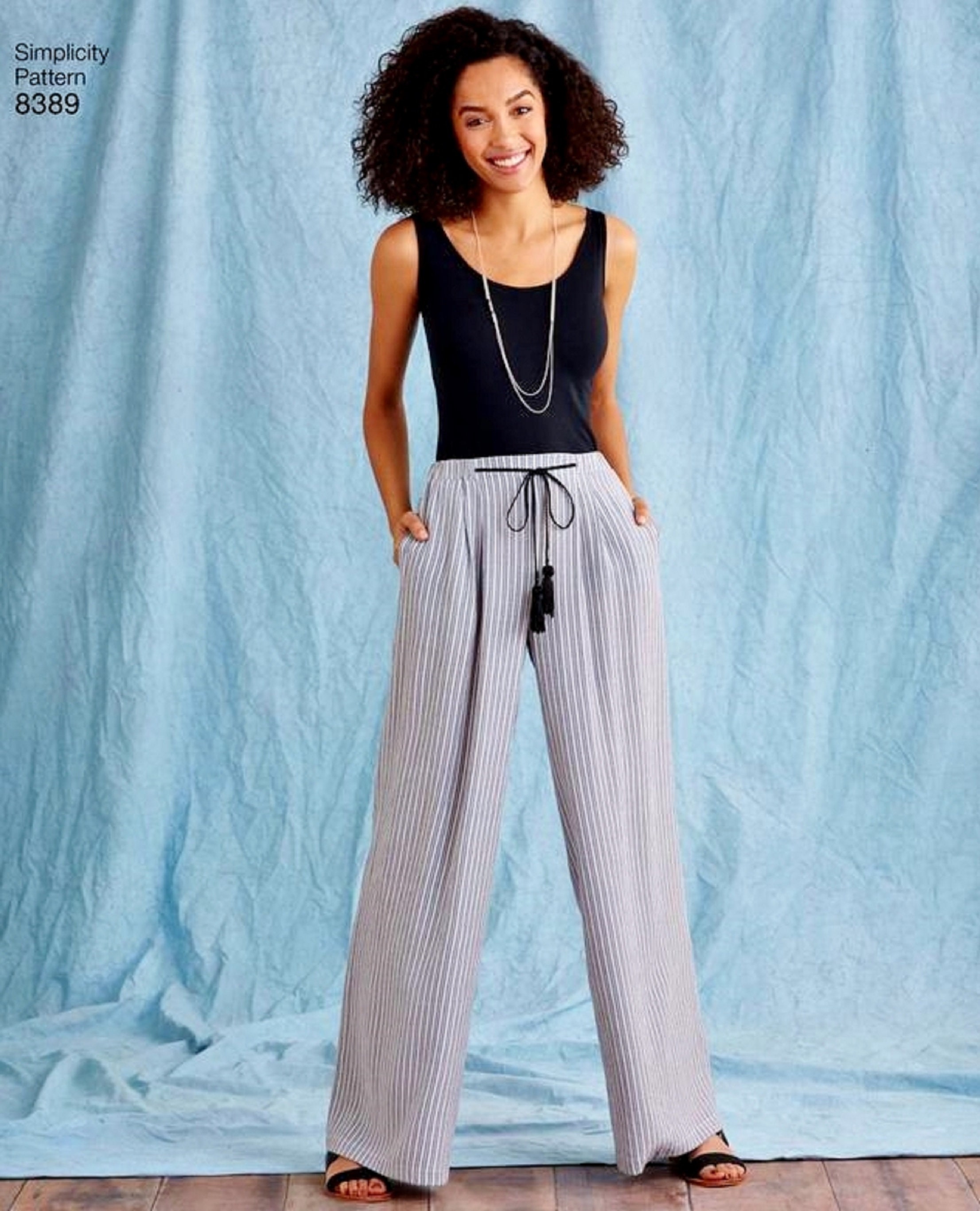 Sewing Pattern Loose Fit Pants Pattern, Wide Leg Pants Pattern