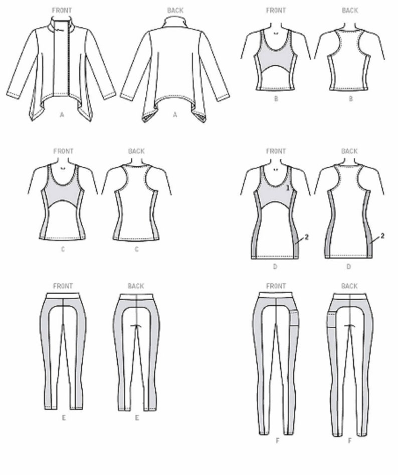 Sewing Pattern Women's Workout Clothes Pattern Yoga Etsy