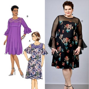Sewing Pattern Women&#39;s Dress Pattern, Long Sleeve Dress Pattern, Peekaboo Sleeve Dress Pattern, Butterick Sewing Pattern 6588
