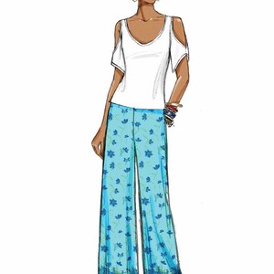 Sewing Pattern Wide Leg Pants Pattern, Elastic Waist Pants Pattern ...