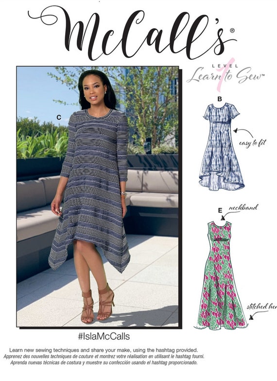 Sewing Pattern for Women's Easy Dress Pattern, Easy Pullover Dress