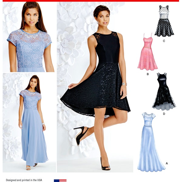 Sewing Pattern Women's Dress Pattern, Formal Dress Pattern, Sundress Pattern, Evening Gown Pattern, Simplicity Sewing Pattern 1195