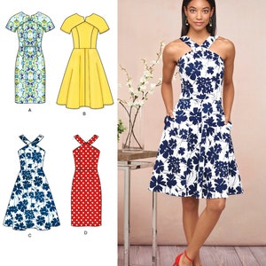 Simplicity Sewing Pattern Misses' Flared Dress Pattern, Sundress Pattern, Sheath Dress Pattern, Simplicity Sewing Pattern 8594