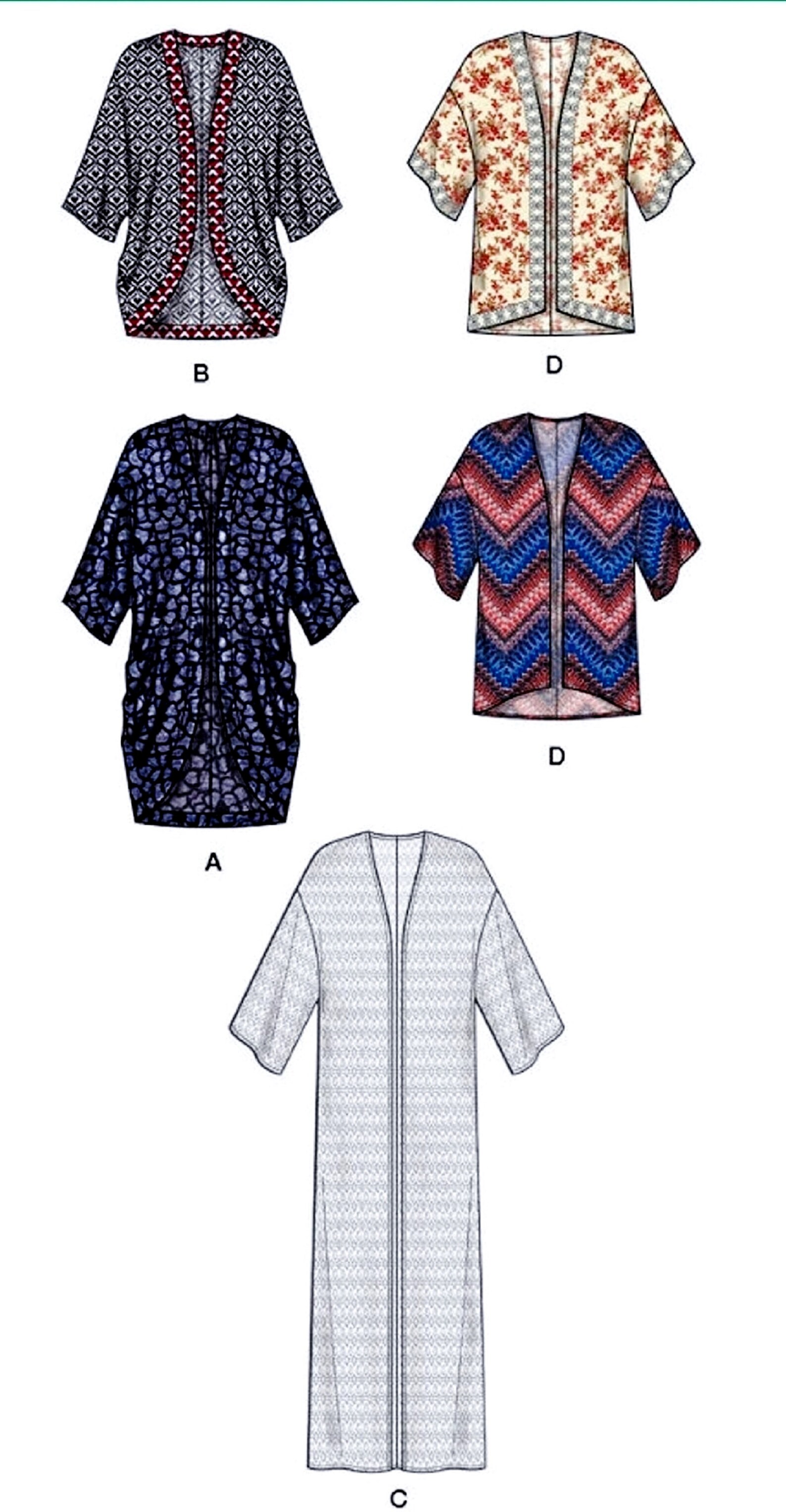 Sewing Pattern Kimono Cardigans Pattern Kimono Duster Etsy