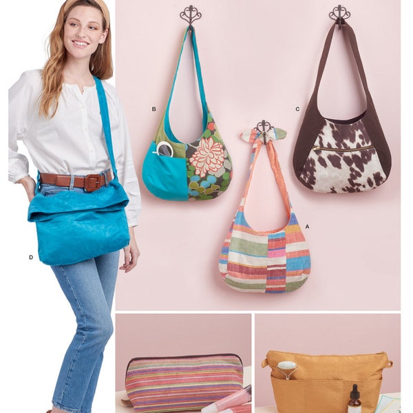 Sewing Pattern Slouch Bags Pattern, Purse Organizer Pattern, Cosmetic Case Pattern, Simplicity Sewing Pattern 9563