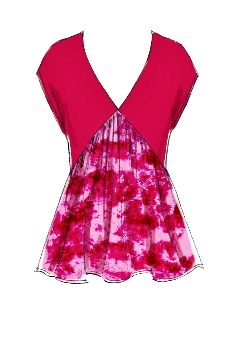 Sewing Pattern Womens's V Neck Top Pattern Pullover Tops | Etsy