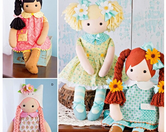 Sewing Pattern Cloth Doll and Clothes Pattern, Hand Made Doll Pattern ...