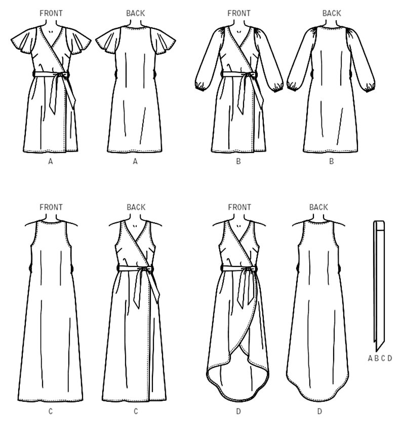 Sewing Pattern Women's Wrap Dress Pattern Learn to Sew | Etsy
