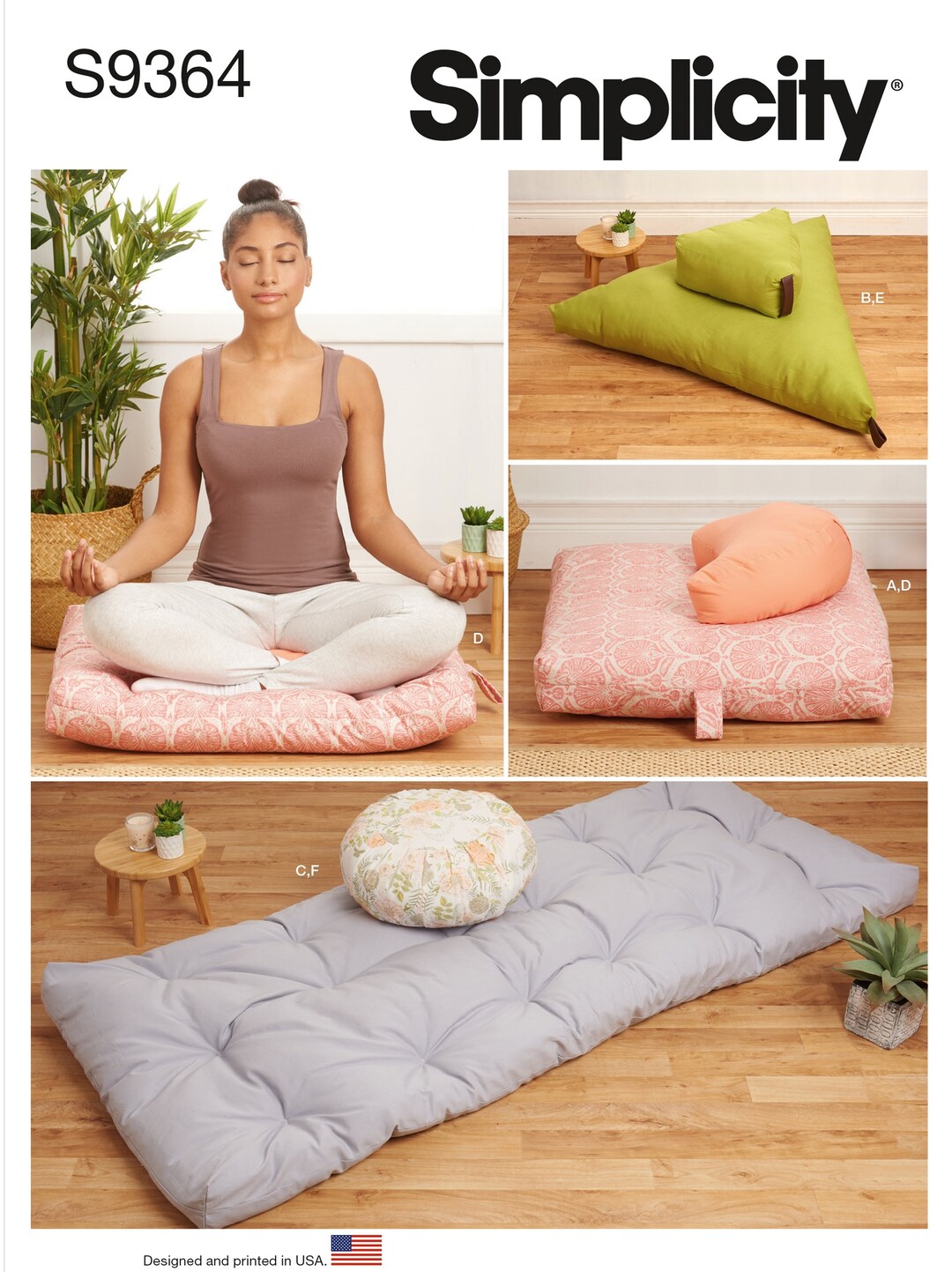 Sewing Pattern Meditation Cushions Pattern, Floor Pillow Patterns