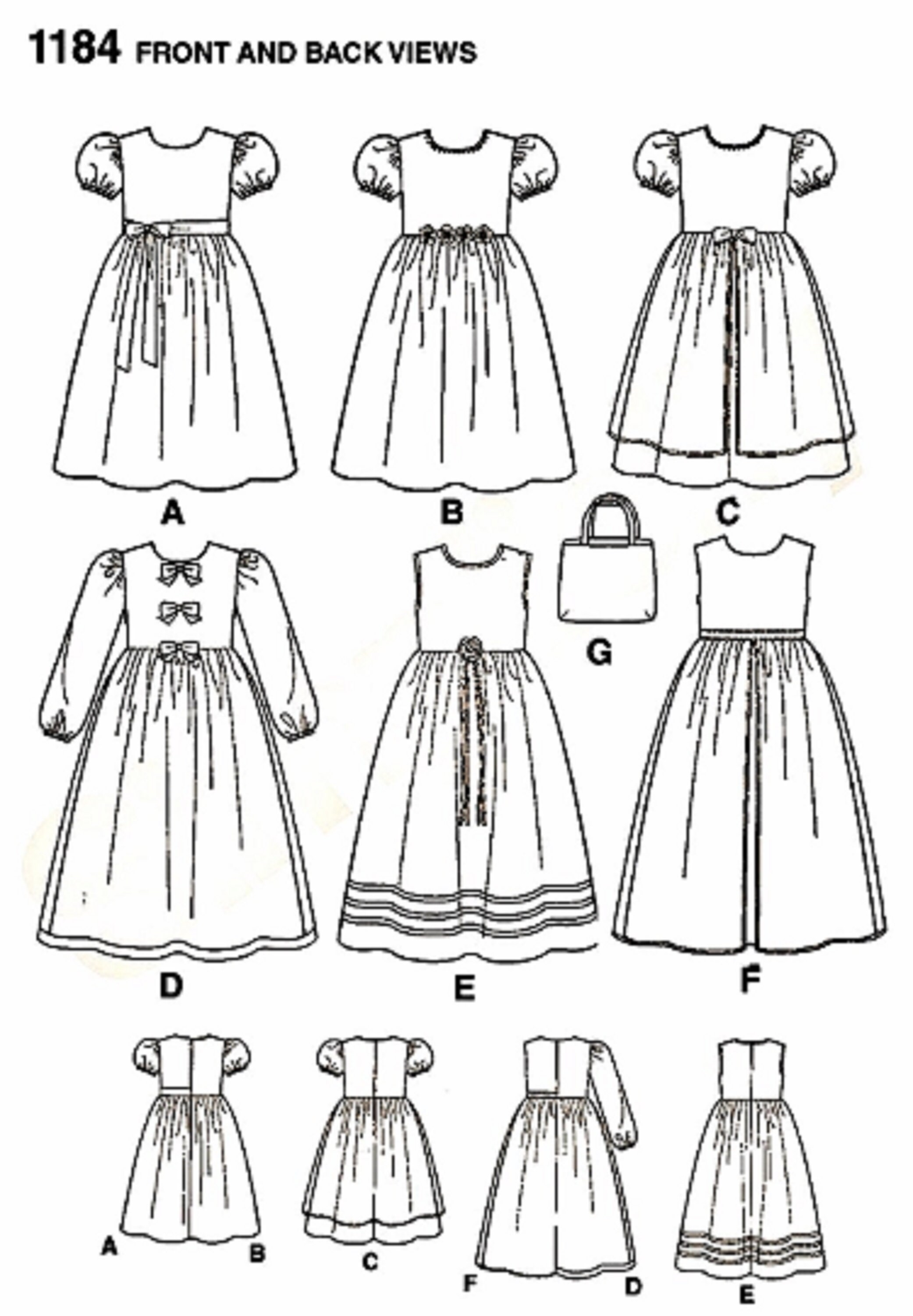 Sewing Pattern Child's Dress Pattern Girls' Sunday Etsy