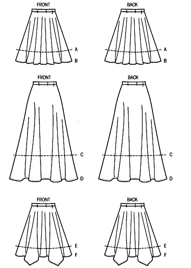 Sewing Pattern Easy Skirt Pattern Learn to Sew Knit Skirt Etsy