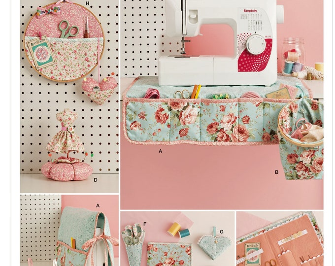 Sewing Room Accessories Pattern, Hand Sewing Caddy Pattern, Scissors